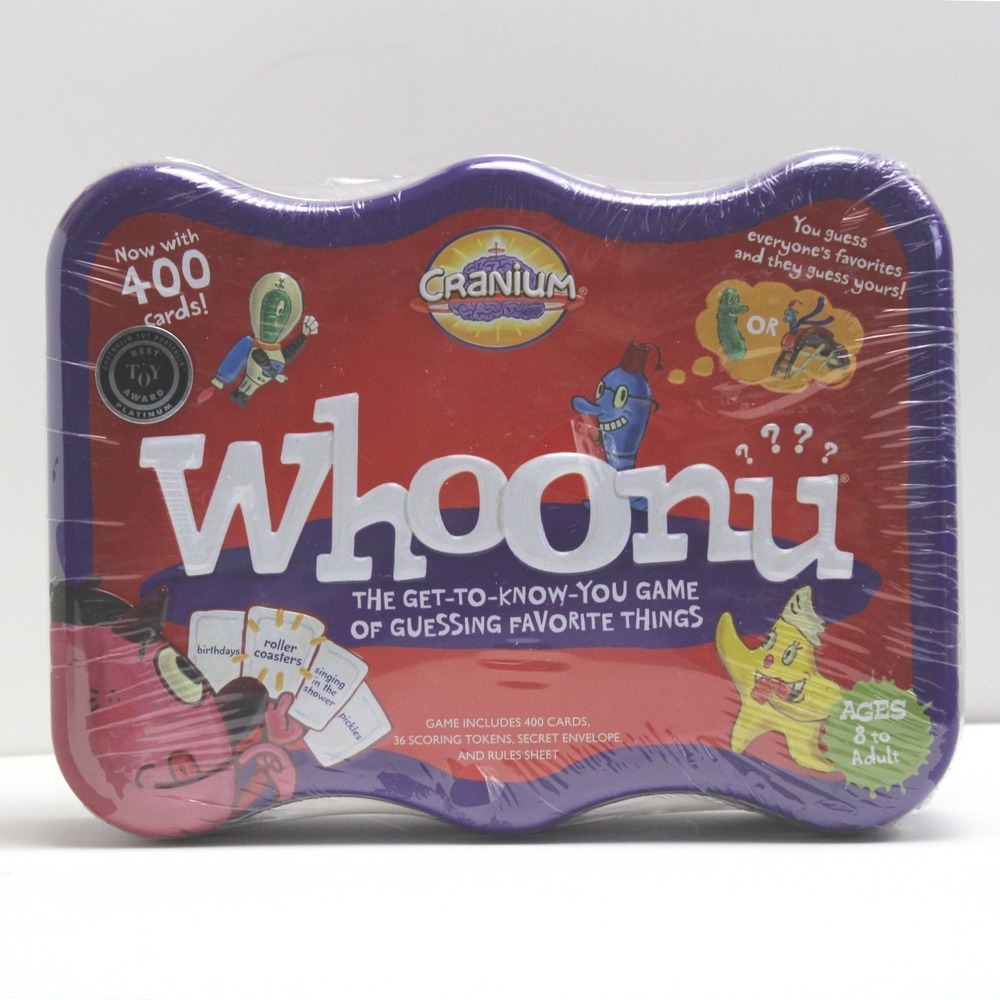 Cranium Whoonu The Get To Know You Game Guessing Favorite‎ Things Board Game